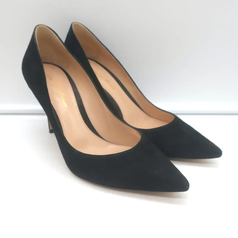 Gianvito Rossi Gianvito 85 Pumps Black Suede Size 39.5 Pointed Toe Heels