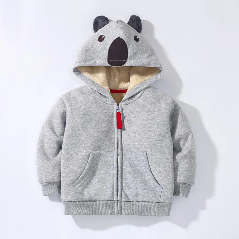 Kids Grey Warm Hoodie